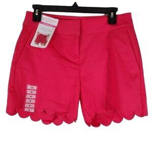 Isaac Mizrahi tailored scallop barbiecore shorts women's size  4